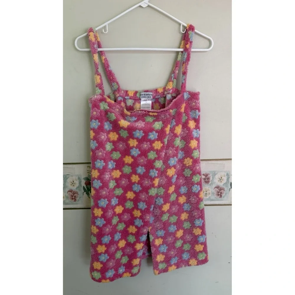 Natural Uniforms Floral Print Towel Wrap Coverup Boho Hippie Beach Medium